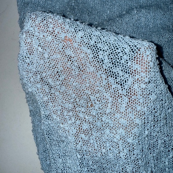 Mommyknows Blue Knitted Off Shoulder Maxi Dress - Picture 3 of 7